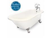 American Bath Factory T050F SN L B Champagne Trinity 60 in. Bisque Acrastone Air Bath Tub Small