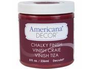 Deco Art ADC 07 Americana Chalky Finish Paint 8oz Rouge