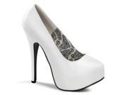 Bordello TEE06_WPU 7 1.75 in. Concealed Platform Pump Shoe White Size 7