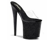 Pleaser FLAM809 2G_B_B G 7 4 in. Platform Ankle Strap Sandal Black Size 7