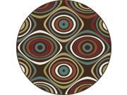 Tayse Rugs DCO1031 6RND Deco Round Transitional Area Rug