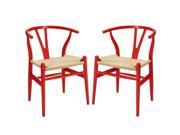 East End Imports EEI 1319 RED Amish Dining Armchair Set of 2 Red