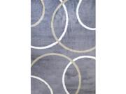 DynamicRugs SI245922900 5922 Silky Shag Collection 2 x 3.3 in. Contemporary Rectangle Rug Grey Beige White