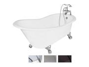 American Bath Factory T130B OB Wintess Bathtub Faucet White