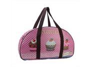 NorthLight 20.25 in. Decorative French Style Patisserie And Cupcake Theme Travel Bag Purse