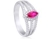 Doma Jewellery MAS09387 6 Sterling Silver Ring with Cubic Zirconia Size 6
