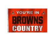 Fremont Die 94142B Cleveland Browns 3 x 5 ft. Flag With Grommetts