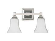 Feiss VS12402 PN American Foursquare 2 Light Vanity Fixture Polished Nickel