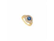 Fine Jewelry Vault UBJ8284Y14DS 101RS10 Sapphire Diamond Engagement Ring 14K Yellow Gold 1.25 CT Size 10