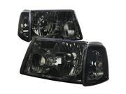 Spec D Tuning LCLH RAN01G RS Smoke Euro Headlight with Corner for 01 to 11 Ford Ranger 9 x 16 x 18 in.