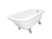 American Bath Factory T060A CH Maverick Bathtub no Faucet Holes White