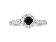 SuperJeweler RLS1055 14W H I I1 BD z8 Hansa 2.75Ct Black Diamond Round Engagement Ring In 14K White Gold I J Si2 I1 Size 8