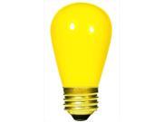 NorthLight Opaque Yellow E26 Base Replacement S14 Light Bulbs 11 Watts 20 Pack
