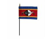 Annin Flagmakers 210134 4 x 6 in. Eb Swaziland Mounted 12 Pack
