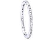 Doma Jewellery SSRZ6885 Sterling Silver Eternity Band Ring With Cubic Zirconia Size 5