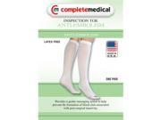 Complete Medical CM1609WHIMDR Anti Embolism 15 20mmHg Knee Open Toe Stockings Medium Regular