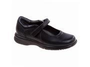Academie LAUREN CM V Hook Eye Adhesive Strap School Shoes Black Medium Size 4