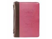 Christian Art Gifts 364301 Bible Cover Fashion I Know The Plans Medium Pink