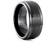 Doma Jewellery SSCER04810.5 Ceramic Ring 9 mm. Wide Size 10.5