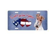 Carolines Treasures SC9900LP Woof If You Love America Wire Fox Terrier License Plate