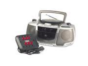 Amplivox Portable Sound Sys. SL1014 Six Station Listening Center Boombox Gray
