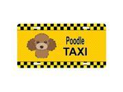 Carolines Treasures BB1380LP Chocolate Brown Poodle Taxi License Plate
