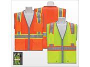 3asafety C2120 3XL Orange Surveyor Vest Reflective Edging 3XL