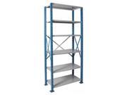 Hallowell H7511 2410PB Hallowell H Post High Capacity Shelving 36 in. W x 24 in. D x 123 in. H 707 Marine Blue Posts and Side Sway Braces