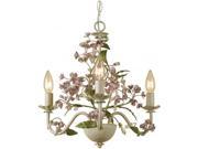 Elements 7044 3H Grace Mini Chandelier In Cream