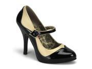 Bordello TEM07_BCRM_PU 8 2 Tone Maryjane Shoe Black Cream Size 8