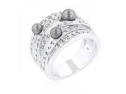 Icon Bijoux R08263R C82 11 Gray Pearl Cocktail Ring Size 11