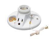 Pass Seymour 288CC18 Lampholder With Outlet White