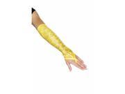Roma Costume GL105 Yellow O S Pair of Fingerless Elbow Length Mermaid Gloves Yellow One Size