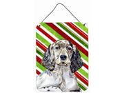 Carolines Treasures LH9232DS1216 English Setter Candy Cane Holiday Christmas Aluminium Metal Wall Or Door Hanging Prints