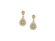 Fine Jewelry Vault UBNER40388Y14D April Birthstone Diamonds Teardrop Earrings in 14K Yellow Gold0.33 CT TDW