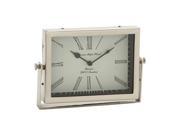 Benzara 40633 Exclusively Designed Steel Table Clock