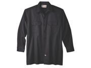 Dickies 574BK L Mens Long Sleeve Twill Work Shirt Black Large