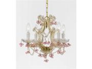 Crystorama Lighting 4474 GD ROSA Hot Deal 4 Light Chandelier with Hand Polished in Chrome