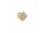 Fine Jewelry Vault UBF1218Y14CZ Fashion Pave CZ Ring in Yellow Gold 14K With 2.50 CT 48 Stones