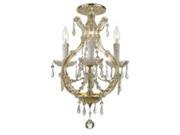 Maria Theresa Collection 4473 GD CL SAQ Maria Theresa Mini Chandelier Draped in Swarovski Spectra Crystal
