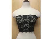 Ally Rose Toppers b8 s black 8 in. Basic Stretchy Lace Bandau Tube Top Topper