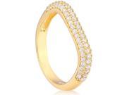 Doma Jewellery SSRZ549YG6 Sterling Silver Ring With Cubic Zirconia Yellow Gold Plated Size 6
