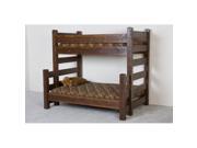 Viking Log Furniture NBW94 Barnwood Bunk Bed Full Full in Dark