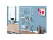 MonarchSpecialties I 7158 72 in. H Bookcase With Tempered Glass Silver