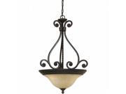 Elements 6465 3P Harmony Pendant Oil Rubbed Bronze Frosted Alabaster