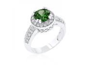 Icon Bijoux R08226R C40 06 Emerald Halo Engagement Ring Size 06