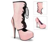 Bordello TEE31G_BP 10 5.75 in. Glitter Concealed Platform Pump Shoe with Shaft Pink Size 10