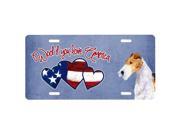 Carolines Treasures SS4990LP Woof If You Love America Fox Terrier License Plate