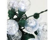 NorthLight Clear Tinsel Wide Angle LED G30 Globe Wedding Christmas Lights Green Wire Set Of 25