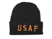 Fox Outdoor 71 341 Usaf Embroidered Watch Cap Black Gold
